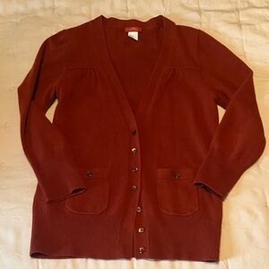 J. Crew Women's Brick Red Cardigan Sweater